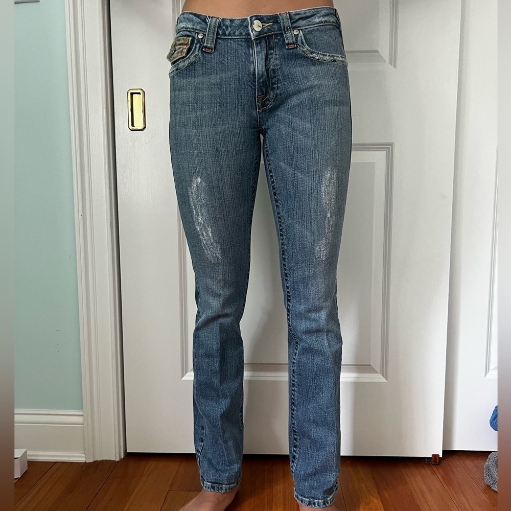 Worn Boot-cut Jeans